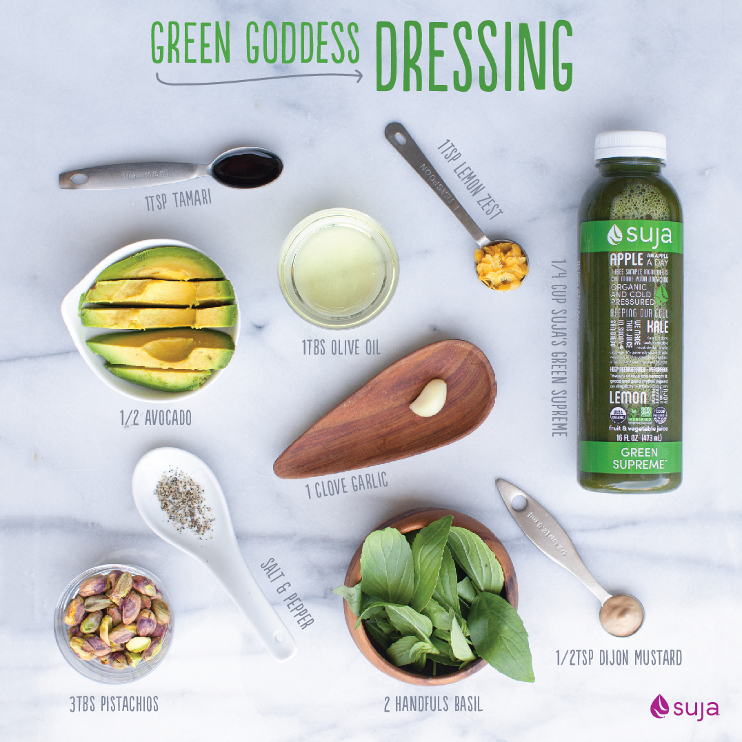 How to Make Green Goddess Dressing with Suja Mighty Dozen | Suja Suja Organic How to Make Green Goddess Dressing with Suja Mighty Dozen | Suja Suja Organic
