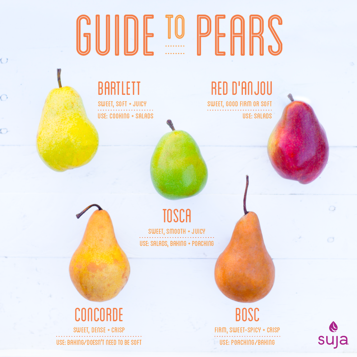 pear varieties chart