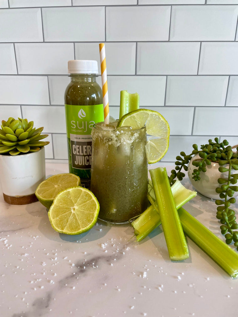 Put the lime in the celery and shake it all up: Celery Margarita