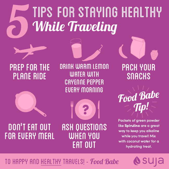 Tips for Staying Healthy While Traveling from Food Babe – Suja Organic
