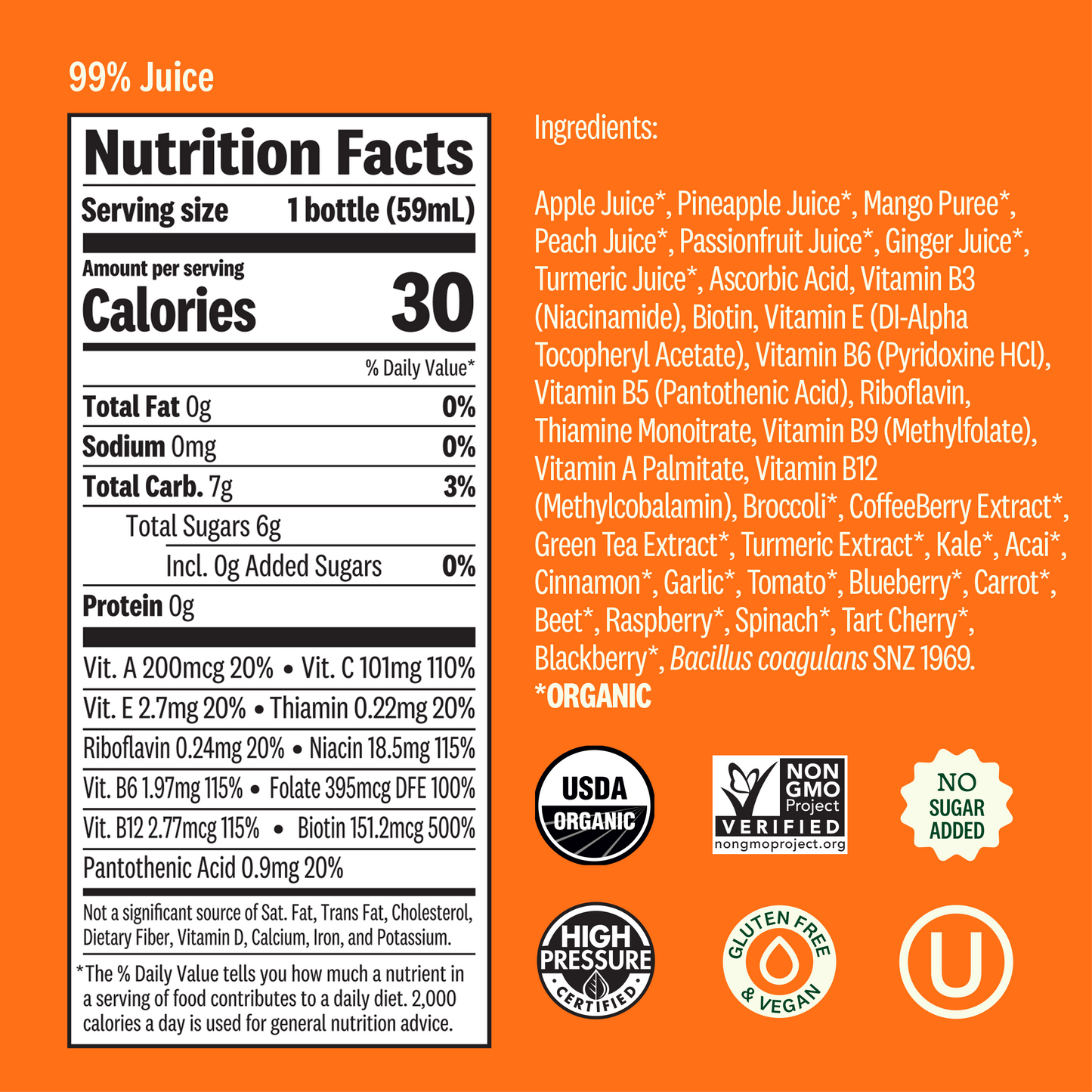 Suja Organic Multivitamin Shot with Biotin
