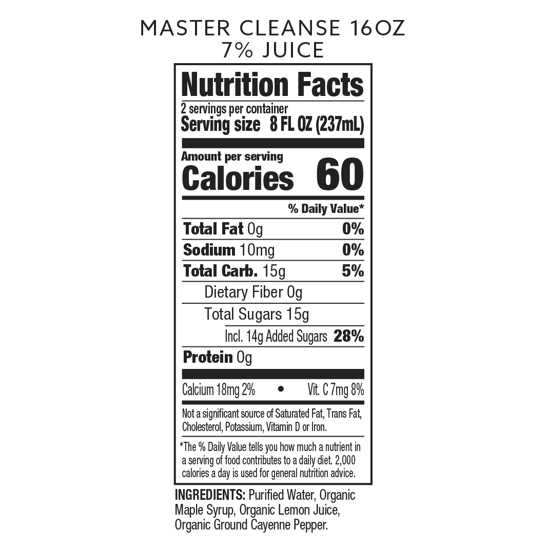 Master Cleanse, Lemon Juice Cleanse Drink Suja Organic