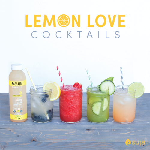 four suja juice lemon love cocktail drinks