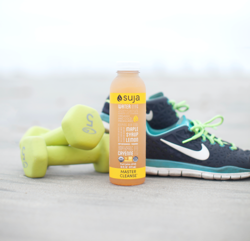 suja juice master cleanse and gym shoes and weights 